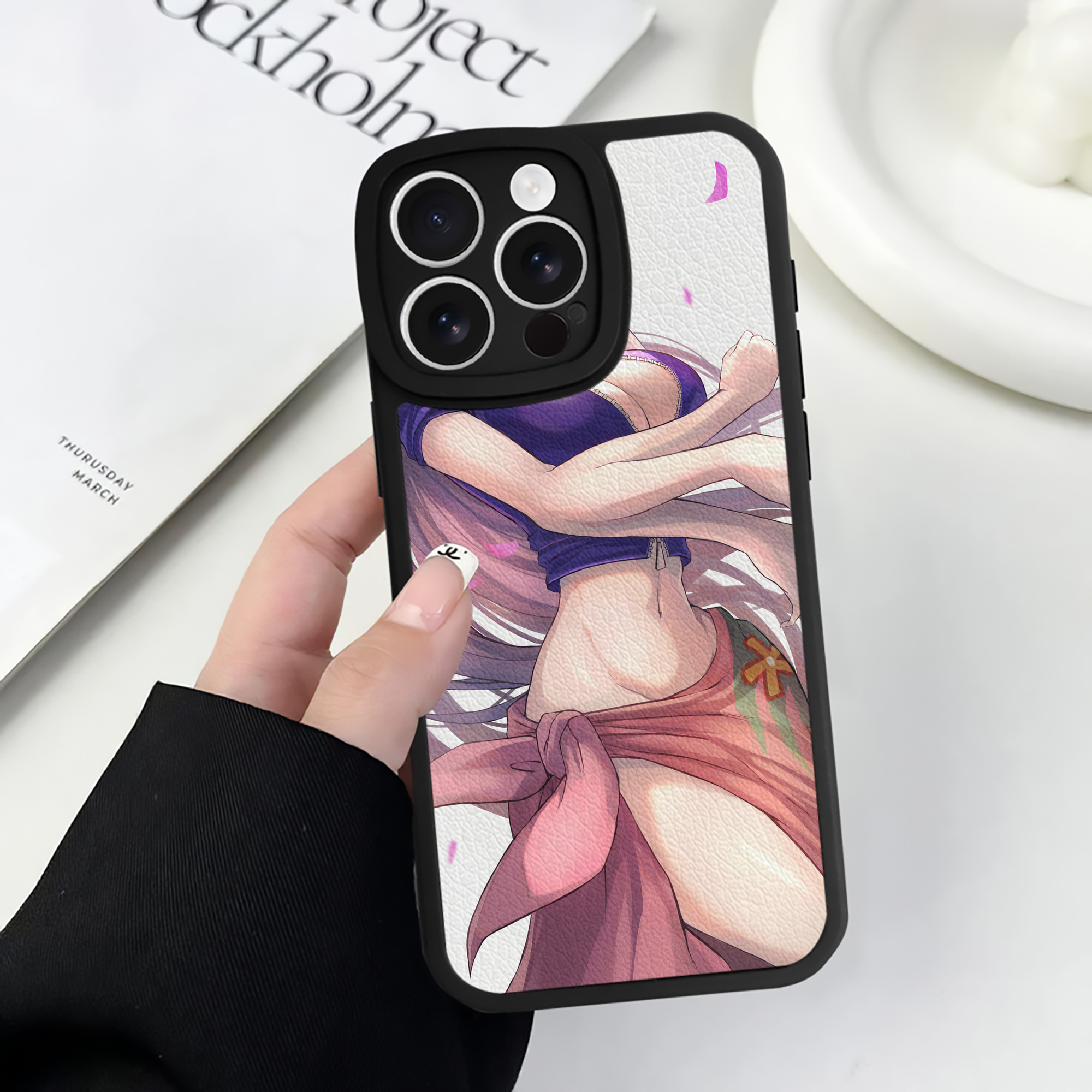 （画像用） ワンピース ONE PIECE 【iPhone 16シリーズ対応】シリコンスマホケース（レザー調） 材質：シリコン